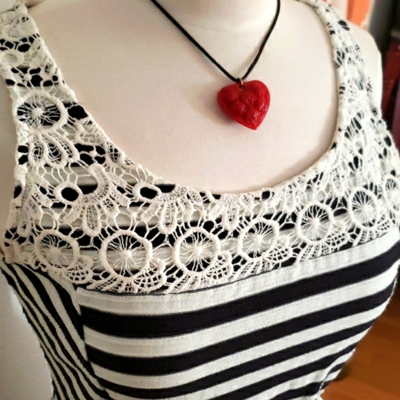 Anthropologie x Maison Jules Lace/Striped Dress Size Medium - Picture 13 of 16